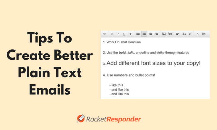 Tips To Create Better Plain Text Emails - RocketResponder