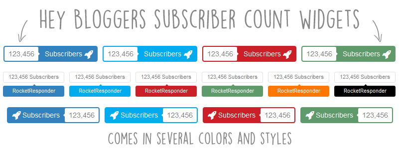 Blog Subscriber Count Widgets